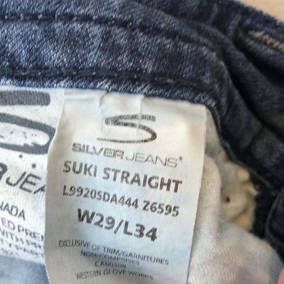 Silver Jeans Blue Suki Straight Leg Jeans Size 29 - Picture 7 of 13
